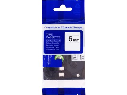 printline kompatibilni paska s brother tze fx211 6mm cerny tisk bily podklad flexibilni ien228685