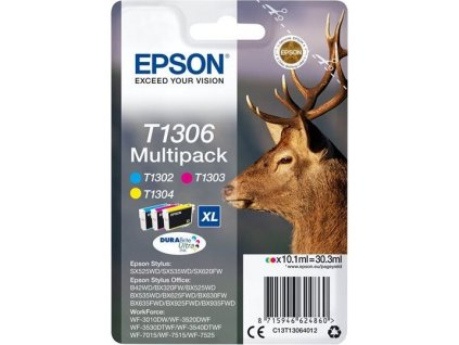 Epson T1306 Multipack 30,3ml pro Stylus SX525WD/SX620FW, Stylus Office BX320FW/BX525WD/BX625FWD - originální