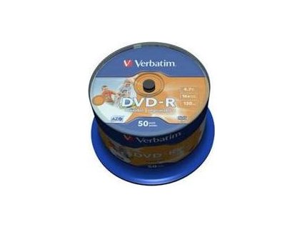 Verbatim DVD-R 4,7GB printable 16x SPINDL (50pack)