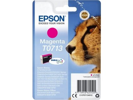 Epson T0713 Magenta 5,5ml pro Stylus D78/DX4000/DX5000/DX6000/DX7000F - originální