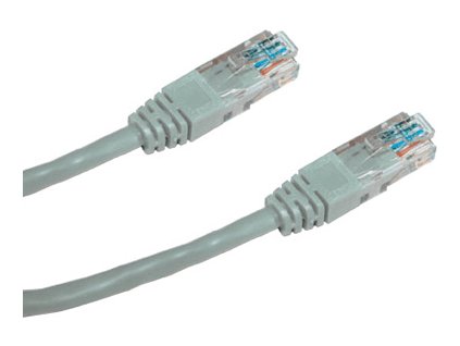 DATACOM PATCH KABEL UTP CAT5E 0,5m (x) šedý křížený