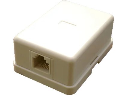 datacom telefonni zasuvka utp cat3 1xrj11 na omitku bila ien197654