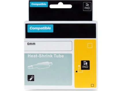 printline kompatibilni paska s dymo 18051 6mm 1 5m cerny tisk bily podkl rhino buzirka ien319518