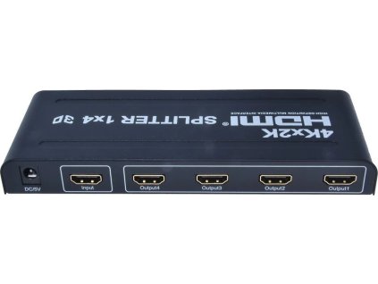 premiumcord hdmi splitter 1 4 port kovove pouzdro 4k full hd 3d ien329341