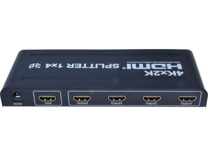 PremiumCord HDMI splitter 1-4 Port,kovové pouzdro,4K,FULL HD,3D