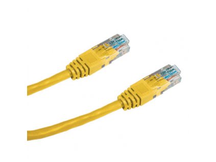 Patch kabel UTP CAT5E 7m žlutý