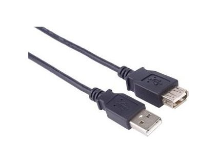 USB 2.0 kabel prodlužovací, A-A, 1m čern
