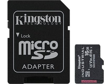 Kingston microSDHC 16GB Industrial + SD adaptér