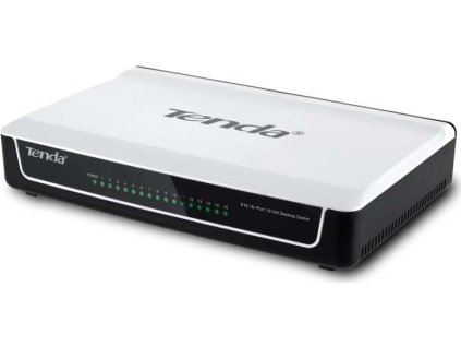 Tenda S16 - 16x 10/100 Mbps Fast Ethernet Switch, Fanless-bez ventilátorů, Desktop