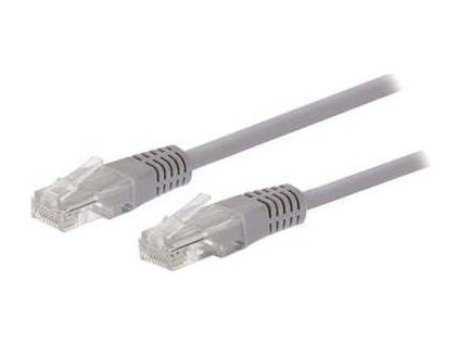 C-TECH kabel patchcord Cat5e, UTP, šedý, 10m