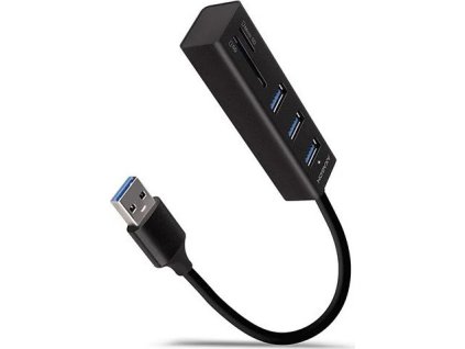 AXAGON HMA-CR3A, USB 3.2 Gen 1 hub, porty 3x USB-A + čtečka karet SD/microSD