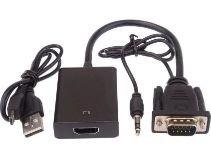 premiumcord vga audio elektronicky konvertor na rozhrani hdmi full hd 1080p ien411076
