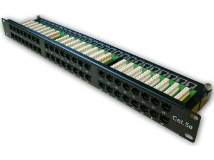 datacom patch panel 19 utp 48 port cat5e lsa 1u bk 6x8p ien412673