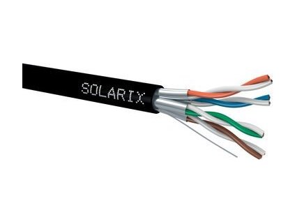 SOLARIX kabel, CAT6A, STP PE Fca, 500m, cívka