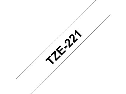 Brother TZe-221, bílá / černá 1 ks (9mm, laminovaná)