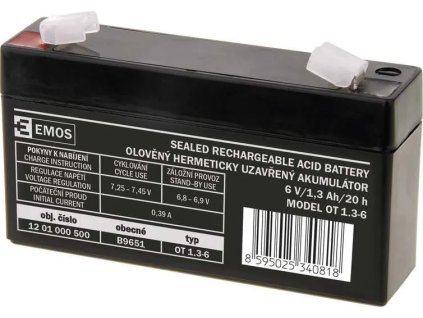 bezudrzbovy oloveny akumulator 6 v 1 3 ah faston 4 7 mm ien292545