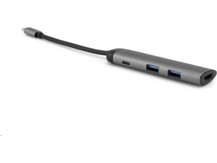 VERBATIM USB-C Multiport HUB, 2x USB 3.0, 1x USB-C, HDMI, šedá dokovací stanice