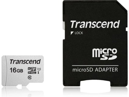 Transcend microSDHC 300S 16GB UHS-I + adaptér