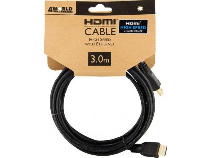 4World kabel HDMI High Speed s Ethernet (v1.4), 3m