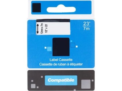 printline kompatibilni paska s dymo 45022 s072062 12mm 7m cerny tisk stribrny podkl d1 ien319519