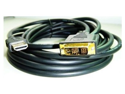 HDMI-DVI 0,5m, 1.3, M/M stíněný, zlacené kontakty