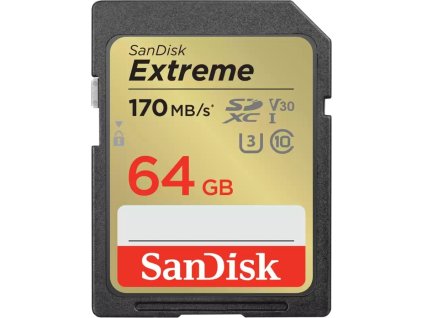 SanDisk Extreme SDXC 64GB 170MB/s UHS-I U3 Class 10