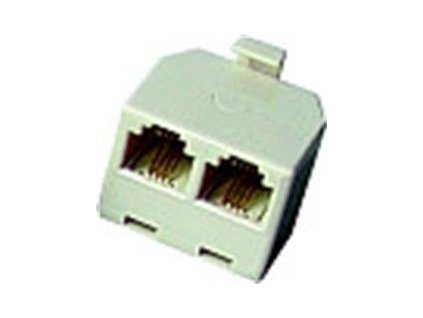 NE Telefonní rozdvojka RJ11 6/4M - 2x6/4F