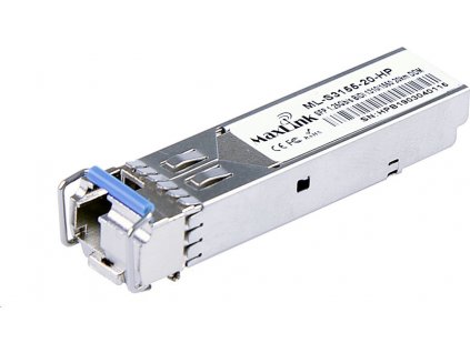Maxlink 1.25G SFP optický HP modul, WDM(BiDi), SM, Tx 1310/Rx1550nm, 20km, 1x LC konektor, DDM, HP kompatibilní