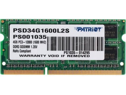 Patriot Signature DDR3L 4GB 1600MHz SODIMM