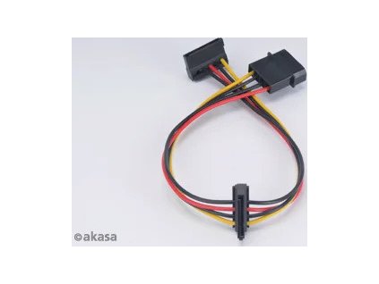 akasa redukce ak cbpw01 30 4pin molex na 2x 15pin sata power 30 cm ien204453
