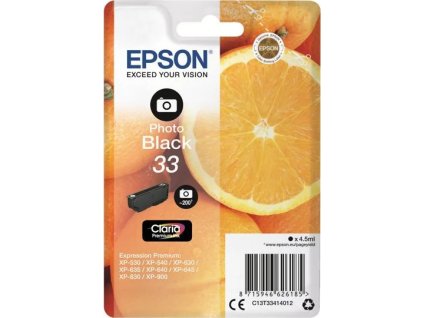 epson singlepack 33 claria ink t3341 foto cerna originalni ien277680