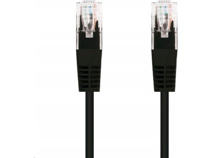 C-TECH kabel patchcord Cat5e, UTP, černá, 1m