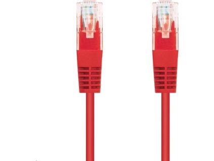 C-TECH kabel patchcord Cat5e, UTP, červená, 1m