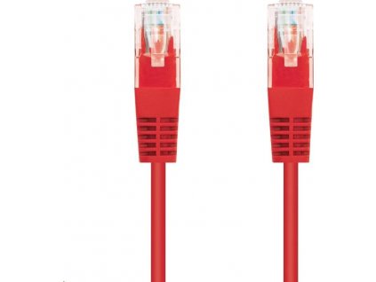 C-TECH kabel patchcord Cat5e, UTP, červená, 3m