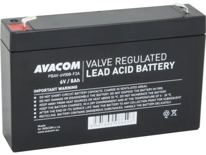 avacom baterie 6v 8ah f2 pbav 6v008 f2a ien476305