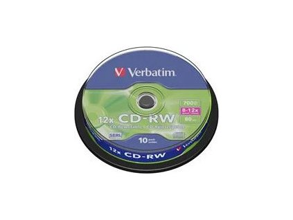 verbatim cd rw 12x 700mb 10 ks spindl ien81724