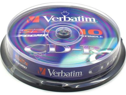 verbatim cd r 52x 700mb 10 ks spindl ien81772