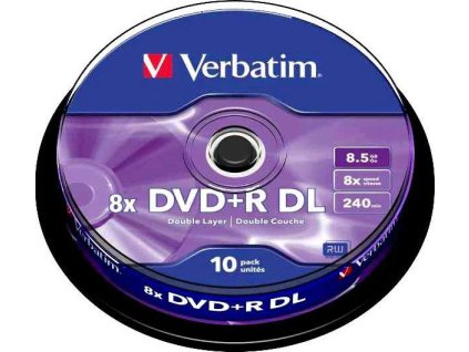 verbatim dvd r dl 8x 8 5gb 10 ks spindl ien84218