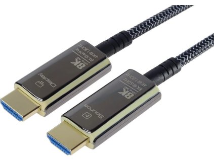 premiumcord ultra high speed hdmi 2 1 opticky fiber kabel 8k 60hz zlacene 20m ien474623