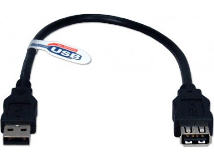 KABEL USB 2.0 USB-A-A 1.8M PRODLOUŽENÍ černý