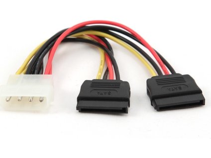 Gembird redukce napájení molex - 2x SATA, 15cm