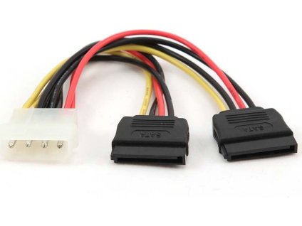 Gembird redukce napájení molex - 2x SATA, 15cm