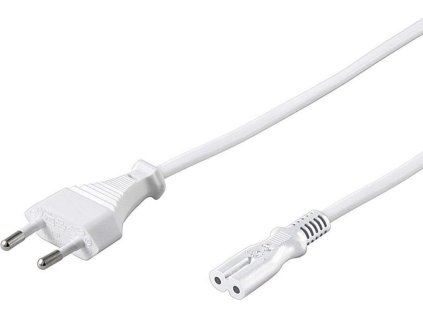 Kabel síťový 230V k magnetofonu 2m bílý