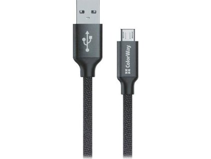 ColorWay USB - microUSB kabel 1m 2.1A, černá