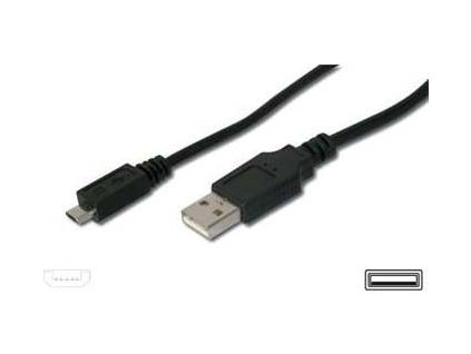 PremiumCord microUSB 0,2m černý