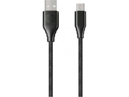 Datový kabel Forever Core USB/microUSB 1,5m 3A textilní černý