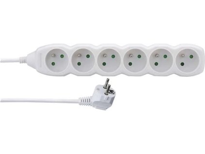 emos prodluzovaci kabel 6 zasuvek 2m bily ien295933