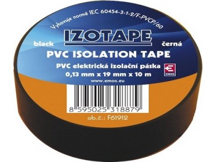 Izolační páska na kabely PVC 19/10 černá
