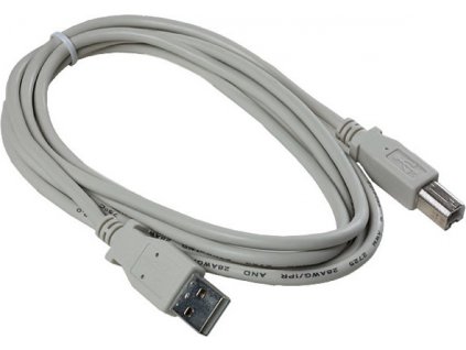 USB-A - USB B 1,8m šedý