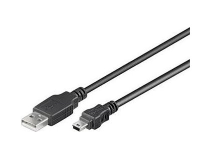 USB A-B mini kabel, 5 pinů, 1m